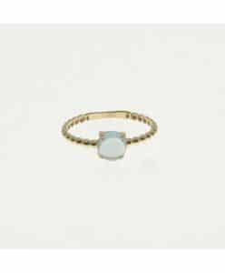 ANILLO DE ORO Y TOPACIO