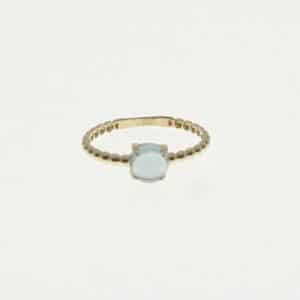 ANILLO DE ORO Y TOPACIO