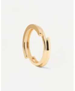 ANILLO DE PLATA BAÑADA EN ORO