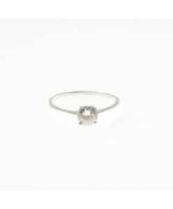 ANILLO SOLITARIO DE ORO BLANCO