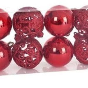 SET 6 UDS BOLA NAVIDAD ROJAS 6 CM