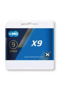 Cadena KMC KMC X9 gris 1/2" x 11/128", 114 eslabones,6,6mm,9-v.