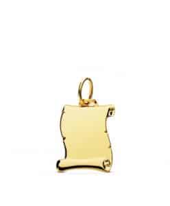 COLGANTE 18K PERGAMINO LISO