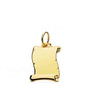 COLGANTE 18K PERGAMINO LISO