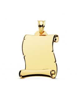 COLGANTE 18K PERGAMINO LISO