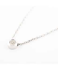 Colgante de Oro Blanco y Diamante 0,06cts