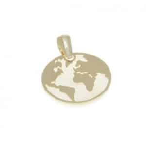 Colgante de Oro y Nácar Mundo