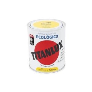 ESMALTE ECOLÓGICO AL AGUA TITANLUX AMARILLO LUMINOSO  BRILLANTE 750mL