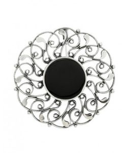Fink Orfebres Broche de Plata y Azabache