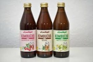 KOMBUCHA elige sabor : Original, Cereza ácida & menta, Lima & jengibre 330ml. cristal