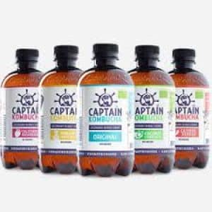 KOMBUCHA Sabores variados frambuesa, jengibe, limón, piña…. 400ml. envase plástico