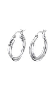Lotus Silver Pendientes Aros