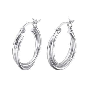 Lotus Silver Pendientes Aros