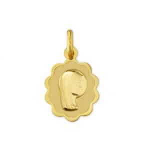 MEDALLA DE ORO VIRGEN NIÑA 18 KILATES