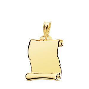 COLGANTE ORO PERGAMINO LISO