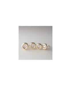 PENDIENTES DE ORO DONUTS REDONDOS. 4MM. CIERRE A ROSCA