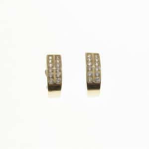 PENDIENTES DE ORO Y CIRCONITAS