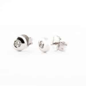 Pendientes de Oro Blanco y Diamantes 0,04cts