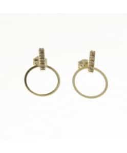 PENDIENTES DE ORO Y Circonitas