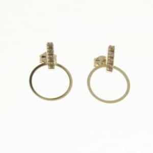 PENDIENTES DE ORO Y Circonitas
