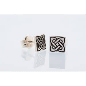 Pendientes de Plata Nudos Celta. Tamaño 8x8mm