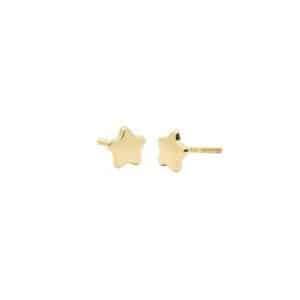 Pendientes Eles bebé estrellita lisa brillo 5 puntas