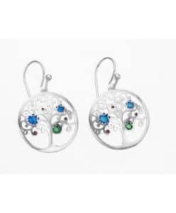 PENDIENTES GANCHO ARBOL DE LA VIDA PLATA