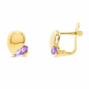 Pendientes Oro con Amatistas