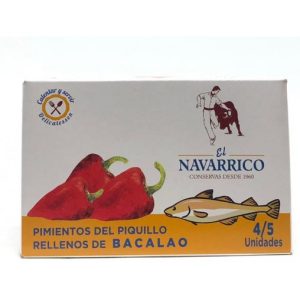 Pimientos del piquillo rellenos de Bacalao
