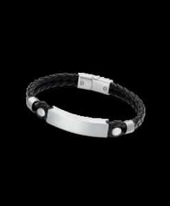 PULSERA ESCLAVA CUERO Y ACERO