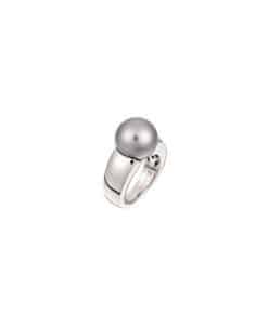 SORTIJA PLATA Y PERLA GRIS TI SENTO. TALLA 14