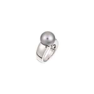 SORTIJA PLATA Y PERLA GRIS TI SENTO. TALLA 14