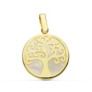 18K COLGANTE NACAR ARBOL