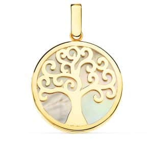 18K COLGANTE NACAR ARBOL