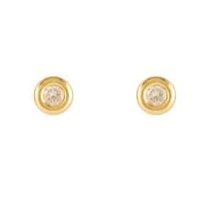 Pendientes de oro Eles bebé redondo