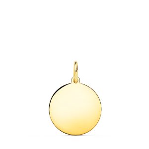 18K CHAPA DISCO ORO AMARILLO