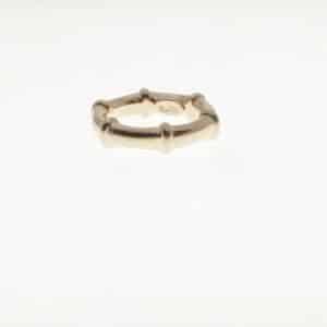 ANILLO DE PLATA CHAPADO EN ORO ROSA. COLECCIÓN BAMBOO