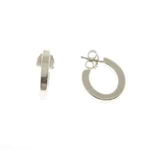 PENDIENTES DE PLATA ARO OVALADO TUVO CUADRADO