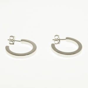 PENDIENTES DE PLATA ARO TUBO CUADRADO
