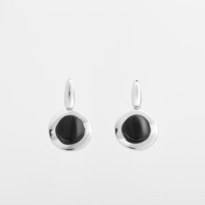 PENDIENTES PLATA Y AZABACHE COMPOSTELA FINK ORFEBRES