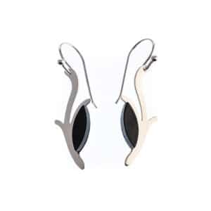 Pendientes Gancho de Plata y Azabache Fink Orfebres