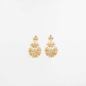 Pendientes espigo gallega dorada | Colección Lembranzas | Fink Orfebres