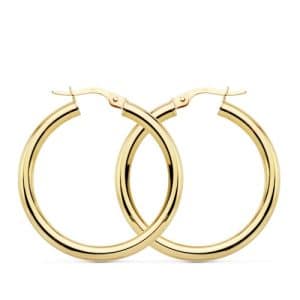 18K AROS REDONDOS HUECOS