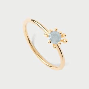 Anillo de Plata chapada GreY