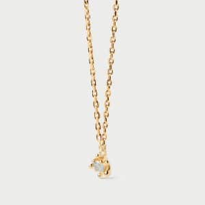 Collar de plata chapada Grey