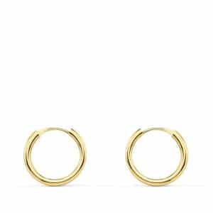 18K AROS ORO AMARILLO REDONDOS