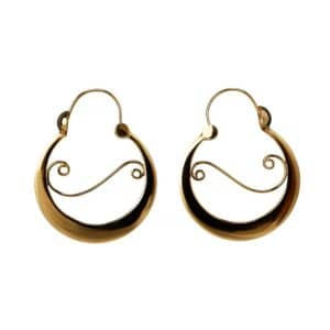 Pendientes Aros de Plata Bañada en oro