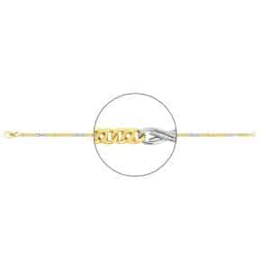 Pulsera Bicolor de Oro 18 kilates