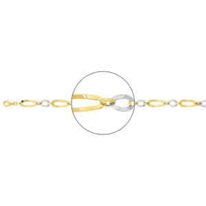 Pulsera Bicolor de Oro 18K