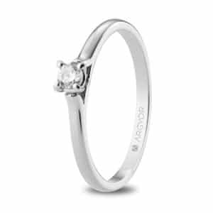 Sortija en oro blanco de 18k